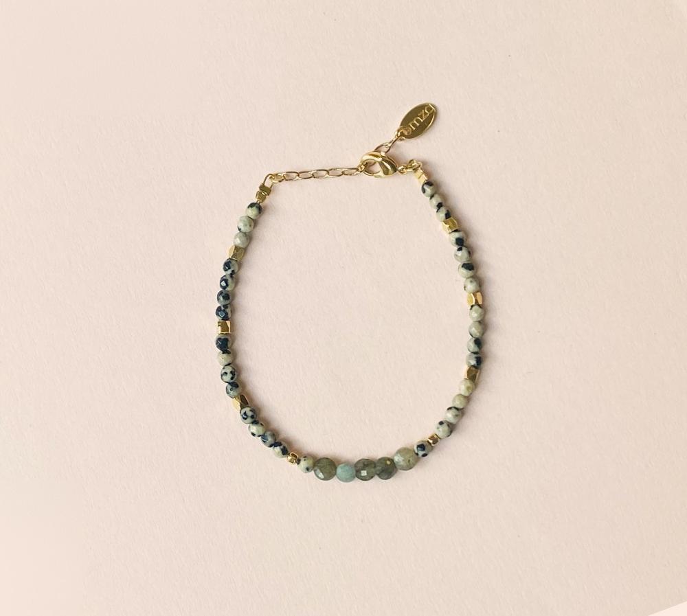 Bracelet Thelma jaspe bleue Mademoizelle Abeille