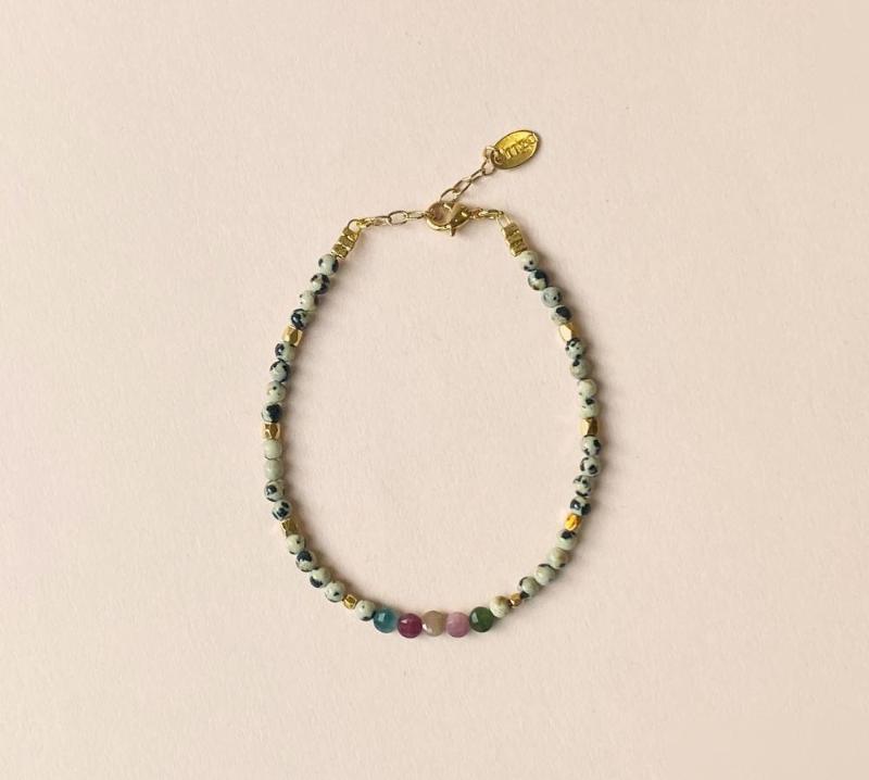 Bracelet Thelma jaspe bleue Mademoizelle Abeille