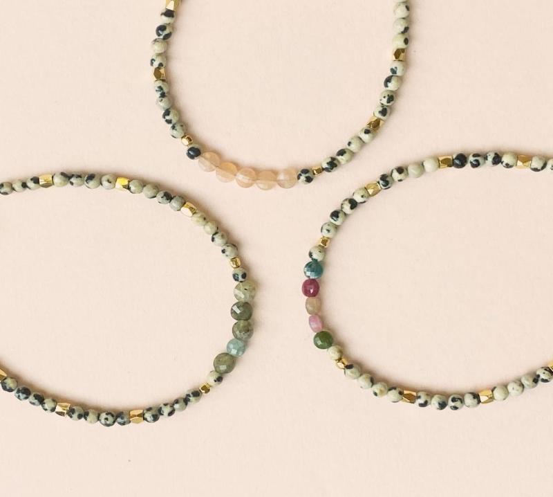 Bracelet Thelma jaspe bleue Mademoizelle Abeille