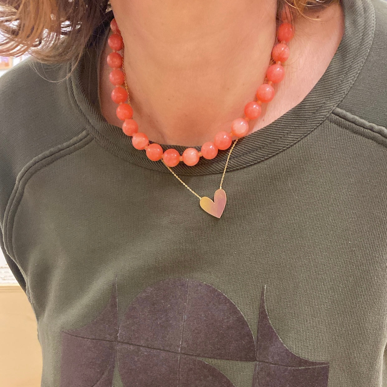 Collier Bubble corail doux Mademoizelle Abeille