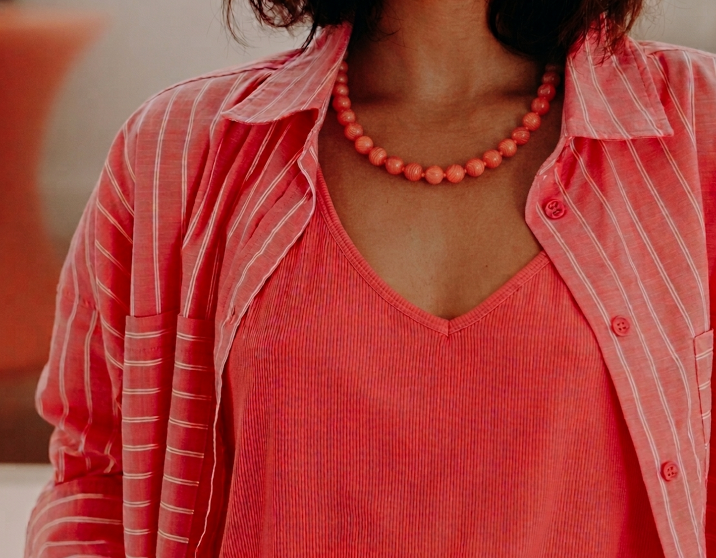Collier Bubble corail doux Mademoizelle Abeille