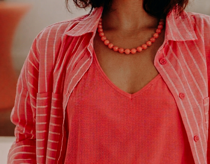 Collier Bubble corail doux Mademoizelle Abeille