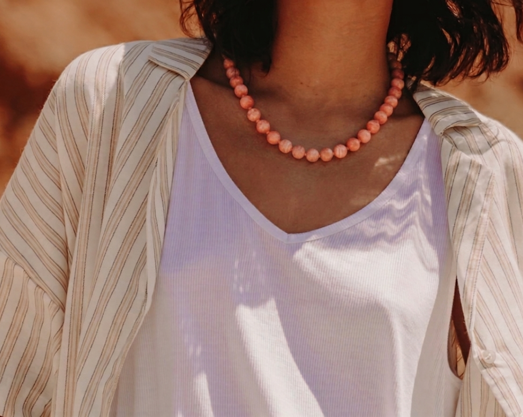 Collier Bubble corail doux Mademoizelle Abeille