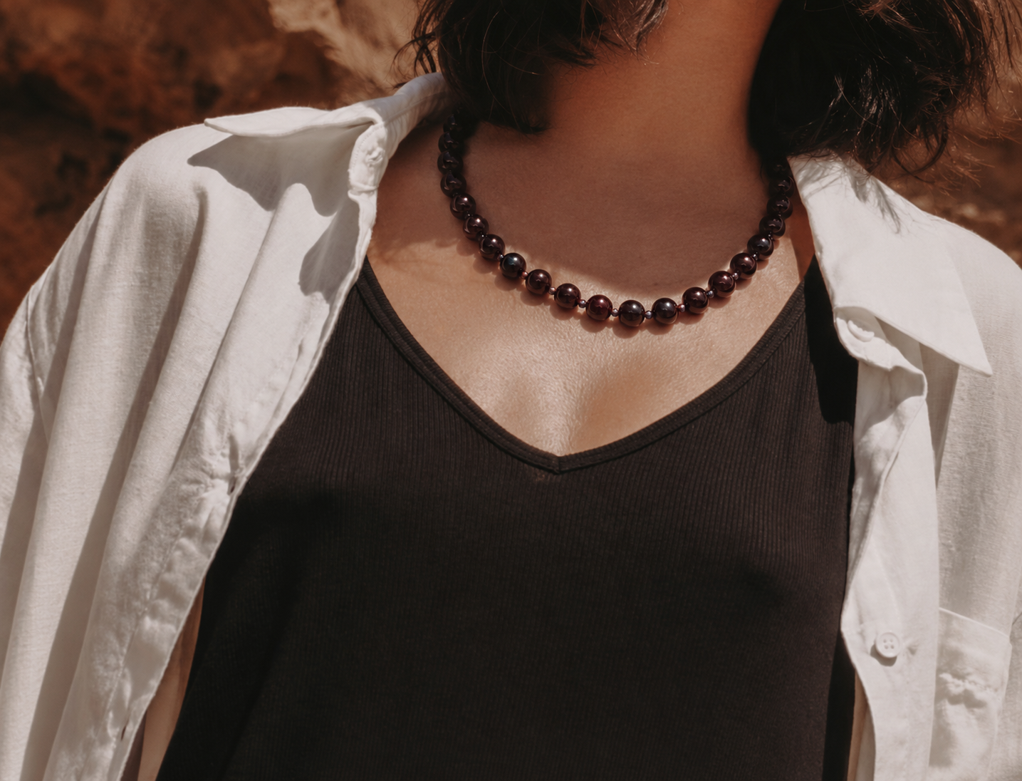Collier Bubble noir bleuté Mademoizelle Abeille