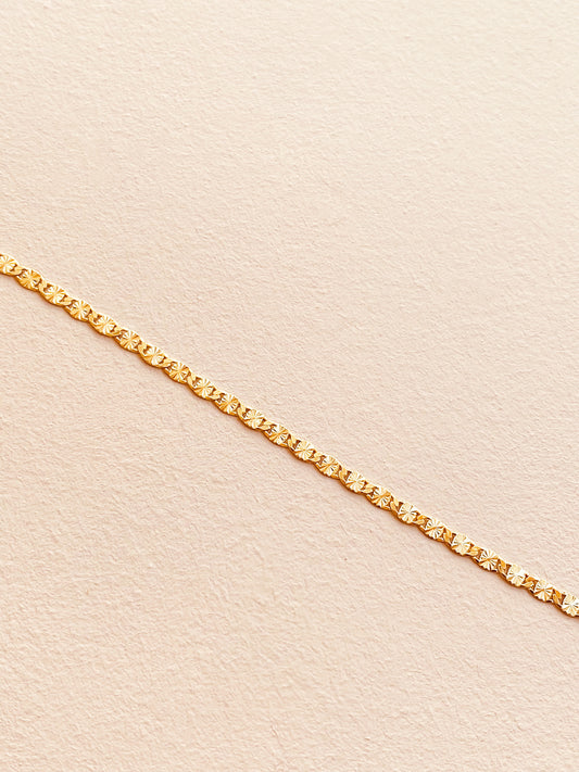bracelet ines chaine plate plaué or mademoizelle abeille