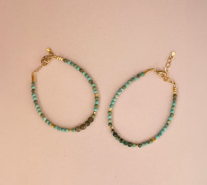Bracelet Thelma jaspe bleue Mademoizelle Abeille