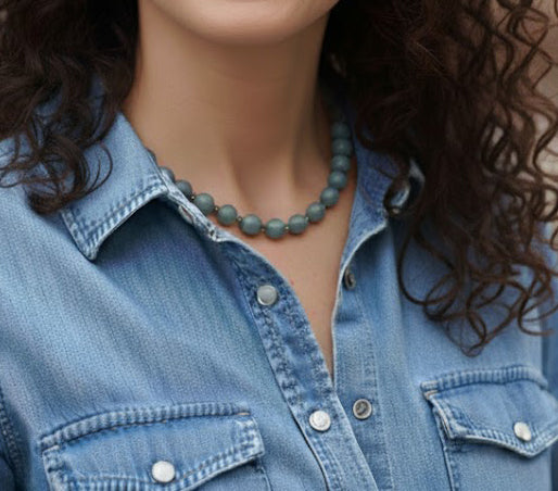 Collier Bubble bleu orage Mademoizelle Abeille