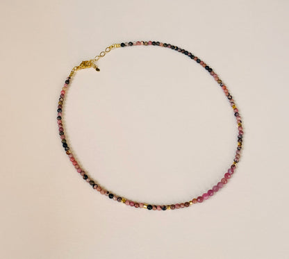 Collier Thelma rhodonite rose Mademoizelle Abeille