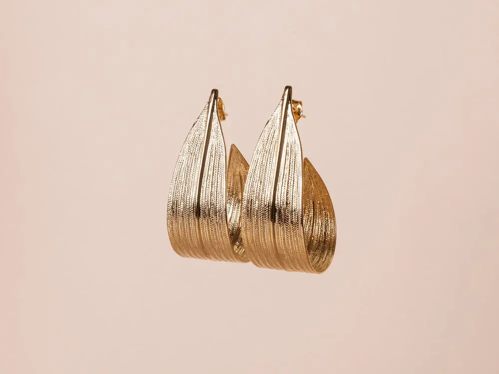 Boucles d'oreilles feuilles d'eau